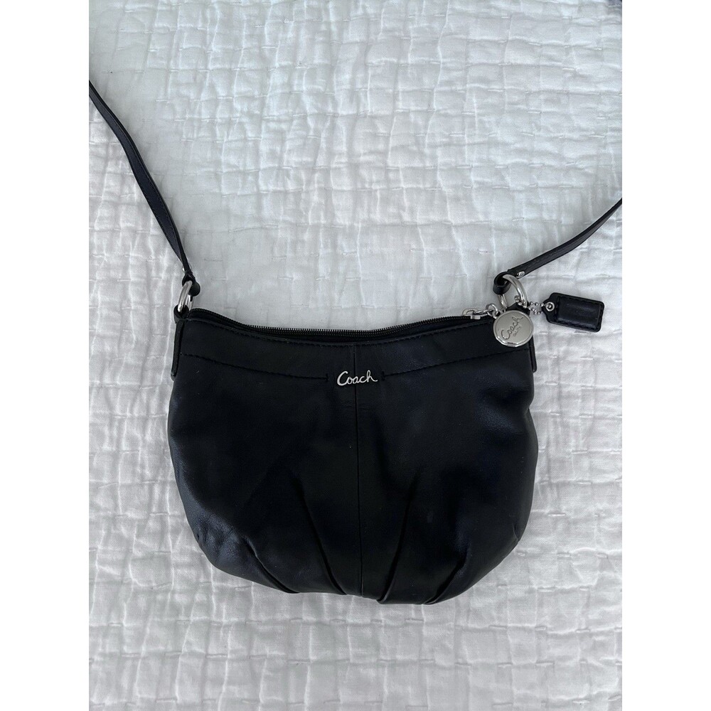 COACH Vintage Leather Crossbody Bag Black GUC